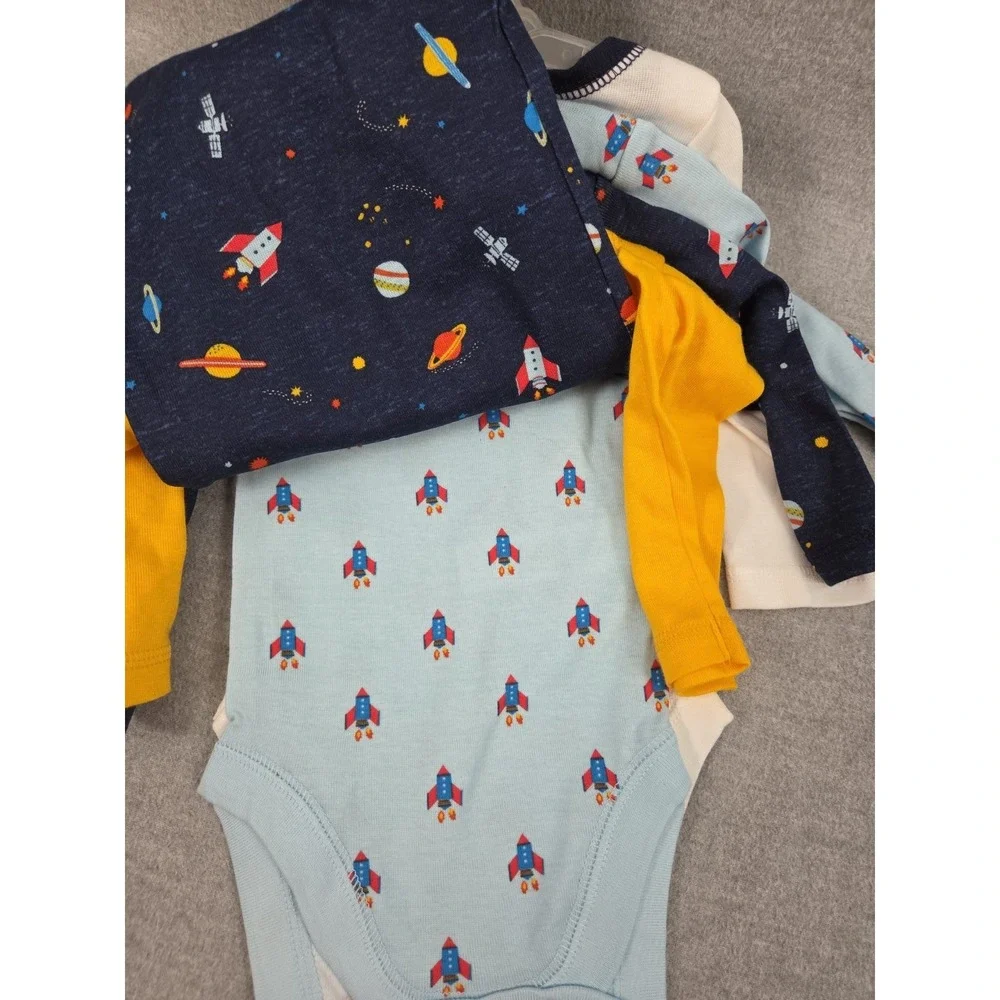 Bundles Baby Place 0-3 Newborn Set‎ Baby One Piece Spaceship Rocket Planets NEW